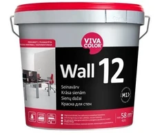 Sienų ir lubų dažai VIVACOLOR WALL 12, A bazė, pusiau matiniai, 4,8 l