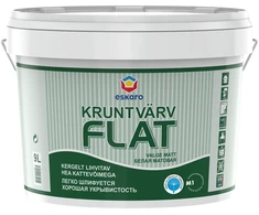 Sienų ir lubų gruntiniai dažai ESKARO FLAT, matiniai, baltos sp., 9l
