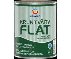 Sienų ir lubų gruntiniai dažai ESKARO FLAT, matiniai, baltos sp., 0.9l