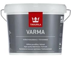 Sienų ir lubų gruntiniai dažai TIKKURILA VARMA PRIMER, visiškai matiniai, baltos sp., AP bazė, 3 l
