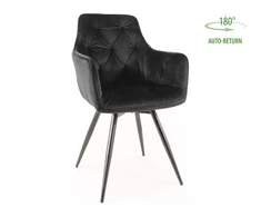 Signal MANGO VELVETINĖ KĖDĖ JUODA / MĖLYNA JUODA 19