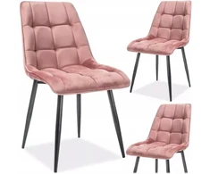 Signal Rožinė minkšta kėdė svetainei CHIC VELVET Antique Rožinė VELVET