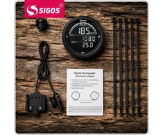 Sigos DVIRAČIO SKAITIKLIS - VANDENIUI atsparus LCD GREIČIO MATAS DVIRAČIUI