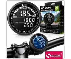 Sigos DVIRAČIO SKAITIKLIS - VANDENIUI atsparus LCD GREIČIO MATAS DVIRAČIUI