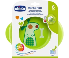 Šildoma vaikiška lėkštė Chicco, +6m, žalia