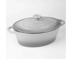 Silesia Emalia Emaliuota ketaus kepimo skarda 29cm pilka INDUKCINĖ DUJINĖ ORŠTINĖ