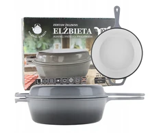 Silesia Emalia KIETAUS KETAS, EMALIUOTAS SAUGUS PUODAS, 2 IN 1, 26,5 CM, INDUKCINĖ, DUJOS