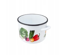 Silesia PUODAS 14 CM Emaliuotas 1,5 L INDUKCINĖS DUJINĖS INDUKCINĖS INDUKCINĖS MAŠINOS AUKŠTOS DARŽOVĖS ALTOM