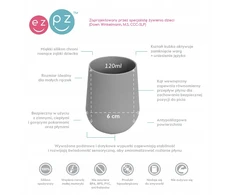 SILICONE CUP pilkas Mini puodelis 118 ml EZPZ 1+