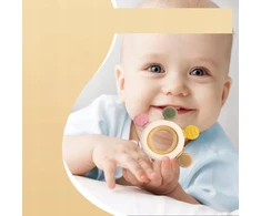 SILICONE TEETHER SENSORY BPA BE GĖLIŲ RAMINANČIOS dantenos