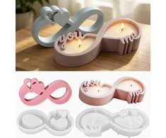 SILIKONINĖ FORMA 2 VIENETAI ŽVAKĖMS LIEJIMAS DIY DERVOS APDAILOS ATVARI