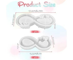 SILIKONINĖ FORMA 2 VIENETAI ŽVAKĖMS LIEJIMAS DIY DERVOS APDAILOS ATVARI
