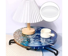 SILIKONINĖ FORMA 30 CM APVALUS DIDELIS EPOKSIDINĖS DERVOS STALO PAdėklas