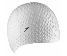 Silikoninė plaukimo kepuraitė Bubble Speedo suaugusiesiems balta