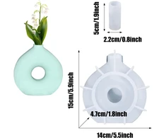 SILIKONINĖS FORMOS VAZĖS GĖLĖS 6 Vnt. LIEJIMO DERVA DIY SOFT