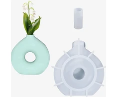 SILIKONINĖS FORMOS VAZĖS GĖLĖS 6 Vnt. LIEJIMO DERVA DIY SOFT