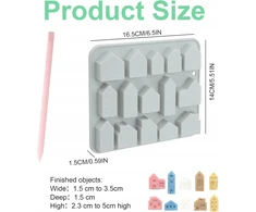 SILIKONINIS MOL, NAMAS, 19 VIENETIŲ GIPS, BETONO, DERVOS LIETIMUI