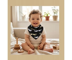 Simed BIB SET for Boy Boys Sailboat Stripes ūsai 5 vnt