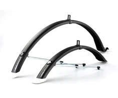 Simpla Ubiquit 45 " priekinis ir galinis dviračio purvasaugis, 28", juoda/balta