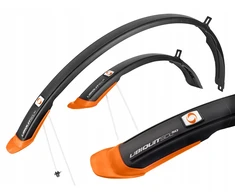 Simpla Ubiquit 50mm juodai-oranžiniai 28" dviračio purvasaugiai