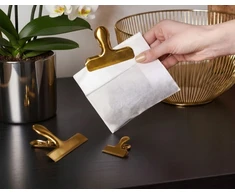 sinsay Maisto klipų rinkinys iš 3 GOLD nerūdijančio plieno glamour