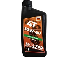 Sintetinė alyva keturtakčiams motociklų varikliams Molzer 1L/10w40 SL/JASO