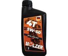 Sintetinė alyva keturtakčiams motociklų varikliams Molzer 1L/5w50 SL/JASO MA2