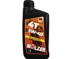 Sintetinė alyva keturtakčiams motociklų varikliams Molzer 1L/5w40 SL/JASO MA2