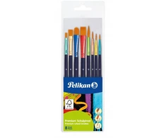 Sintetinių teptukų rinkinys Pelikan, 8 vnt.