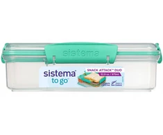 Sistema "snack Attack Duo" maisto dėžutė su skyreliais, 975ml