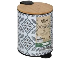 5five Simply Smart Šiukšliadėžė metalinė 3 l 22,5x17x23 cm bambukas Hapache 5Five 174913A