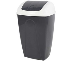 Šiukšliadėžė plastikinė 50 l 33,5x43x69 cm t. pilkos spalvos Urban Living 34351