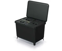 Šiukšliadėžė Systema Prosperplast 2x10L+23L juoda