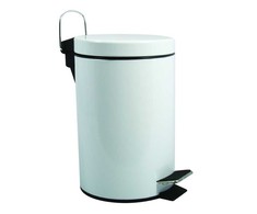 Šiukšlių dėžė MSV, su pedalu, baltos sp., 3L