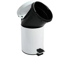 Šiukšlių dėžė MSV, su pedalu, baltos sp., 3L