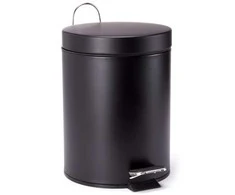 Šiukšlių dėžė MSV, su pedalu, juodos sp., 3 l