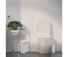 Šiukšlių dėžė Spirella Akira, su pedalu, matinės baltos sp., 5 l