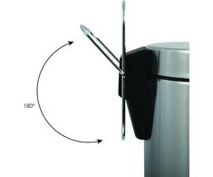 Šiukšlių dėžė STAINLESS, su pedalu, pilkos sp., 20 l