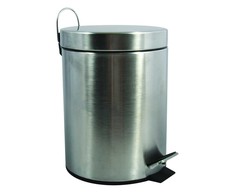 Šiukšlių dėžė STAINLESS, su pedalu, pilkos sp., 20 l