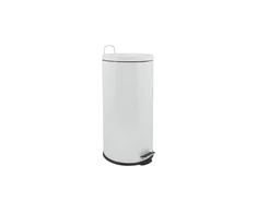 Šiukšlių dėžė, su pedalu, baltos sp., 30 l