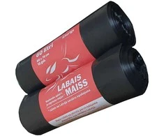 Labais Maiss Šiukšlių maišai 33 mikronai 60x78cm/60L/10vnt. juodi