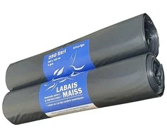 Labais Maiss Šiukšlių maišai 40 mikronų 100x125cm/250L/5vnt. juodi