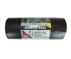 Šiukšlių maišai, juodos sp., 40 mikr., 160 l, 10 vnt.
