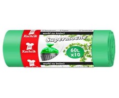 Šiukšlių maišai Kuchcik žali 14 mikronų, 60L, 10vnt