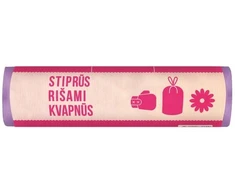 Šiukšlių maišai SKUBIS, stiprūs, užrišami, levandų kvapo, violetinės sp., 25 mikr., 60 l, 10 vnt.
