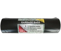 Šiukšlių maišai TRASH PANDA SERIAL STRONG, juodos sp., 50 mikr., 240 l, 5 vnt.