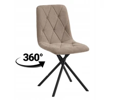 Šiuolaikinė minkšta kėdė, pasukama 360° - Cappuccino FURNITEX
