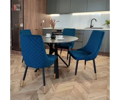 Ehokery Šiuolaikinė skandinaviška veliūrinė kėdė Velvet Velior Juodas Legs Loft