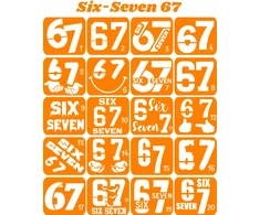 SIX SEVEN / 67- blizgučių tatuiruotės, šablonai blizgučių tatuiruotėms.