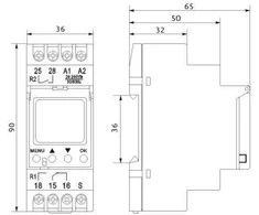 Skaitmeninė multifunkcinė laiko relė, LCD ekranas, 24 režimai, 24-240V, AC/DC, 50/60 Hz